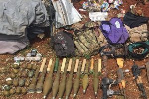 Afrin'de &ccedil;ok sayıda silah ve m&uuml;himmat bulundu