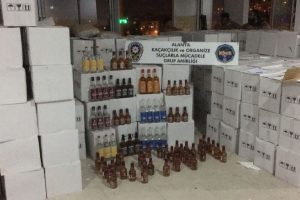 7 bin 297 şişe sahte alkollü içki ele geçirildi