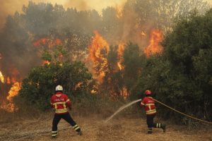 Portekiz'in birçok bölgesinde yangın