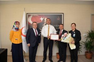 Bursa İnegöl Devlet Hastanesine teşekkür belgesi