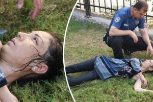 Nehire düşen kadın böyle kurtarıldı... Polisin elini bırakmadı