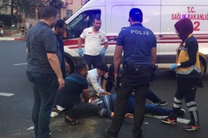 Bursa'da motosiklet ve bisiklet çarpıştı!