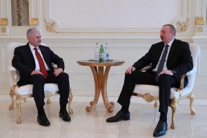 TBMM Başkanı Yıldırım, Aliyev ile görüştü