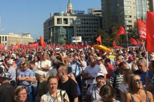Rusya'da emeklilik reformu protestosu
