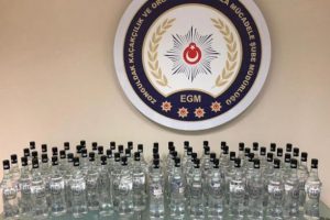 Zonguldak'ta 67 şişe sahte i&ccedil;ki ele ge&ccedil;irildi
