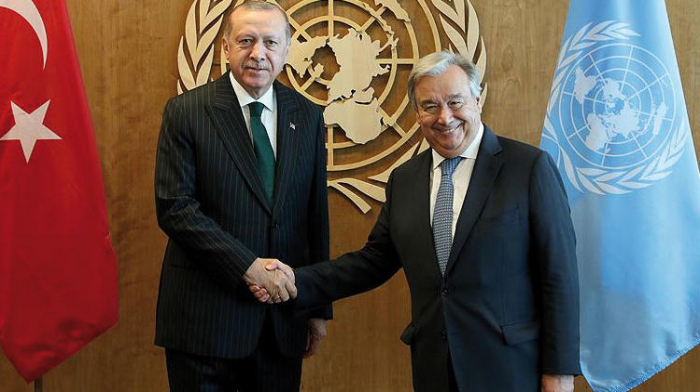 Cumhurbaşkanı Erdoğan, Guterres ile g&ouml;r&uuml;şt&uuml;