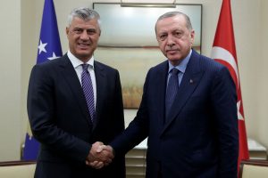 Cumhurbaşkanı Erdoğan, Kosova Cumhurbaşkanı Tha&ccedil;i ile g&ouml;r&uuml;şt&uuml;