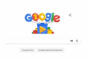 Google'dan 20. Yaş gününe özel doodle