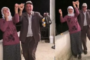 İlk kez elektriğe kavuşan &ccedil;ift, sevincini horonla kutladı