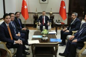 Cumhurbaşkanı Yardımcısı Oktay, Kambo&ccedil;ya Dışişleri Bakanını kabul etti