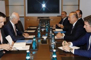 &Ccedil;avuşoğlu ile Mistura Suriye'yi g&ouml;r&uuml;şt&uuml;