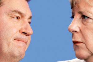Merkel h&uuml;k&uuml;metine Bavyera &ccedil;elmesi