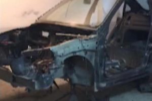&Ccedil;alınan otomobil bir g&uuml;n sonra bu halde bulundu