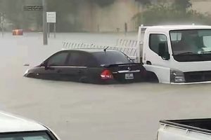 Katar'da sel felaketi, ara&ccedil;lar sular altında kaldı