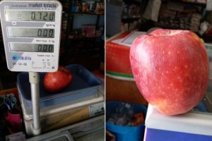 Bir elma tam 720 gram geldi