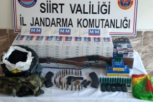 Ka&ccedil;ak akaryakıt ve silah ele ge&ccedil;irildi