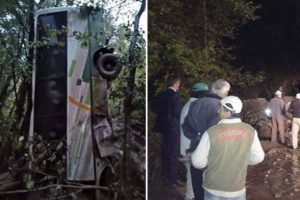 Yolcu minib&uuml;s&uuml; u&ccedil;uruma yuvarlandı! 1 &ouml;l&uuml;