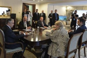 KKTC Cumhurbaşkanı Akıncı, BM yetkilisi Luke ile g&ouml;r&uuml;şt&uuml;