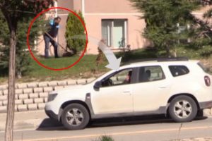 Polis temizlik&ccedil;i kılığına girip yakaladı!