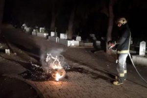 Bursa'da çalıntı elektrikli bisikleti mezarlıkta yaktılar