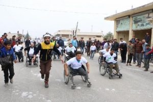 Savaş mağdurları ve engelliler maratonda yarıştı