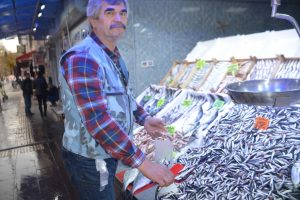 Tezgahlarda hamsi bereketi