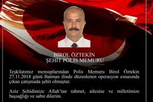 Uzunkaya'dan Batman şehidi i&ccedil;in taziye mesajı