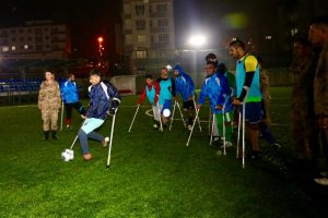 Jandarmadan Ampute Futbol Takımına moral ziyareti