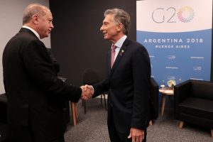 Cumhurbaşkanı Erdoğan, Arjantin Devlet Başkanı Macri ile g&ouml;r&uuml;şt&uuml;