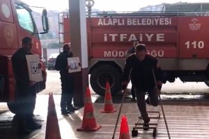 İtfaiye erlerinden engellilere farkındalık mesajı