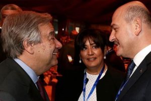 Bakan Soylu, BM Genel Sekreteri Guterres ile g&ouml;r&uuml;şt&uuml;