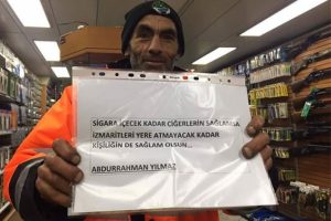 Temizlik iş&ccedil;isinin uyarısı sosyal medyada b&uuml;y&uuml;k beğeni aldı