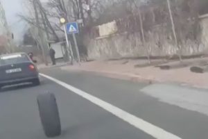Ara&ccedil;ların arasında seyreden lastik s&uuml;r&uuml;c&uuml;leri şaşırttı