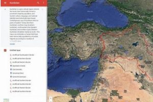 Google 'B&uuml;y&uuml;k K&uuml;rdistan' haritasını kaldırdı