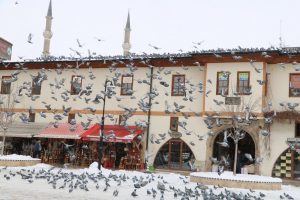 500 yıllık han a&ccedil; g&uuml;vercinlere ev sahipliği yapıyor