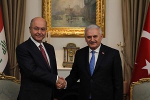 TBMM Başkanı Yıldırım, Irak Cumhurbaşkanı Salih ile g&ouml;r&uuml;şt&uuml;