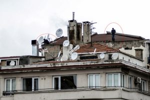 Çatıda korkutan anten tamiri
