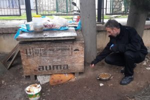 Okulun bah&ccedil;esine yavru k&ouml;pekler i&ccedil;in kul&uuml;be yaptılar