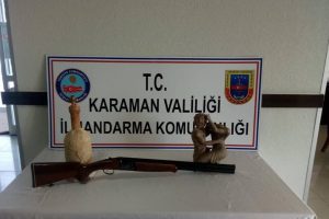 Jandarma, otomobilde tarihi eser ile t&uuml;fek ele ge&ccedil;irdi