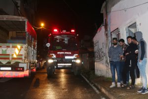 Suriyelilerin kaldığı evde yangın
