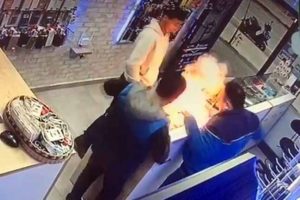 Telefon bataryası bir anda patladı