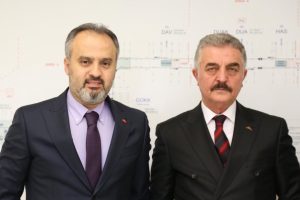 MHP Bursa Milletvekili B&uuml;y&uuml;kataman'dan Başkan Aktaş'a ziyaret
