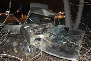 Bursa'da otomobil ağaca &ccedil;arptı: 2 yaralı