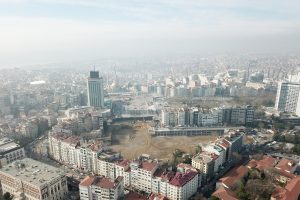 Yeni AKM projesinde temel &ccedil;alışmaları havadan fotoğraflandı