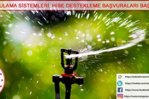 'Bireysel Sulama Sistemlerinin Desteklenmesi' başvuruları başladı