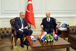 Bakan Soylu, Hırvat mevkidaşıyla g&ouml;r&uuml;şt&uuml;