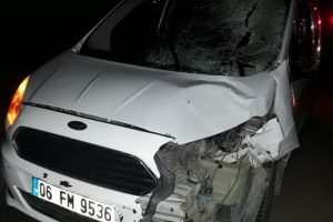 Otomobilin &ccedil;arptığı yaya can verdi