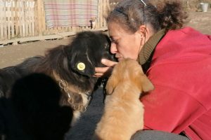 Bursa'da doğuştan iki g&ouml;z&uuml; olmayan k&ouml;peğe bebeği gibi bakıyor