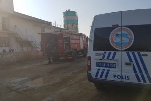 Bursa Gemlik'te mermer fabrikasında yangın