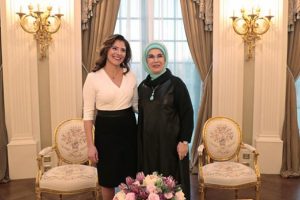 Emine Erdoğan, Peristera Baziana'yı kabul etti